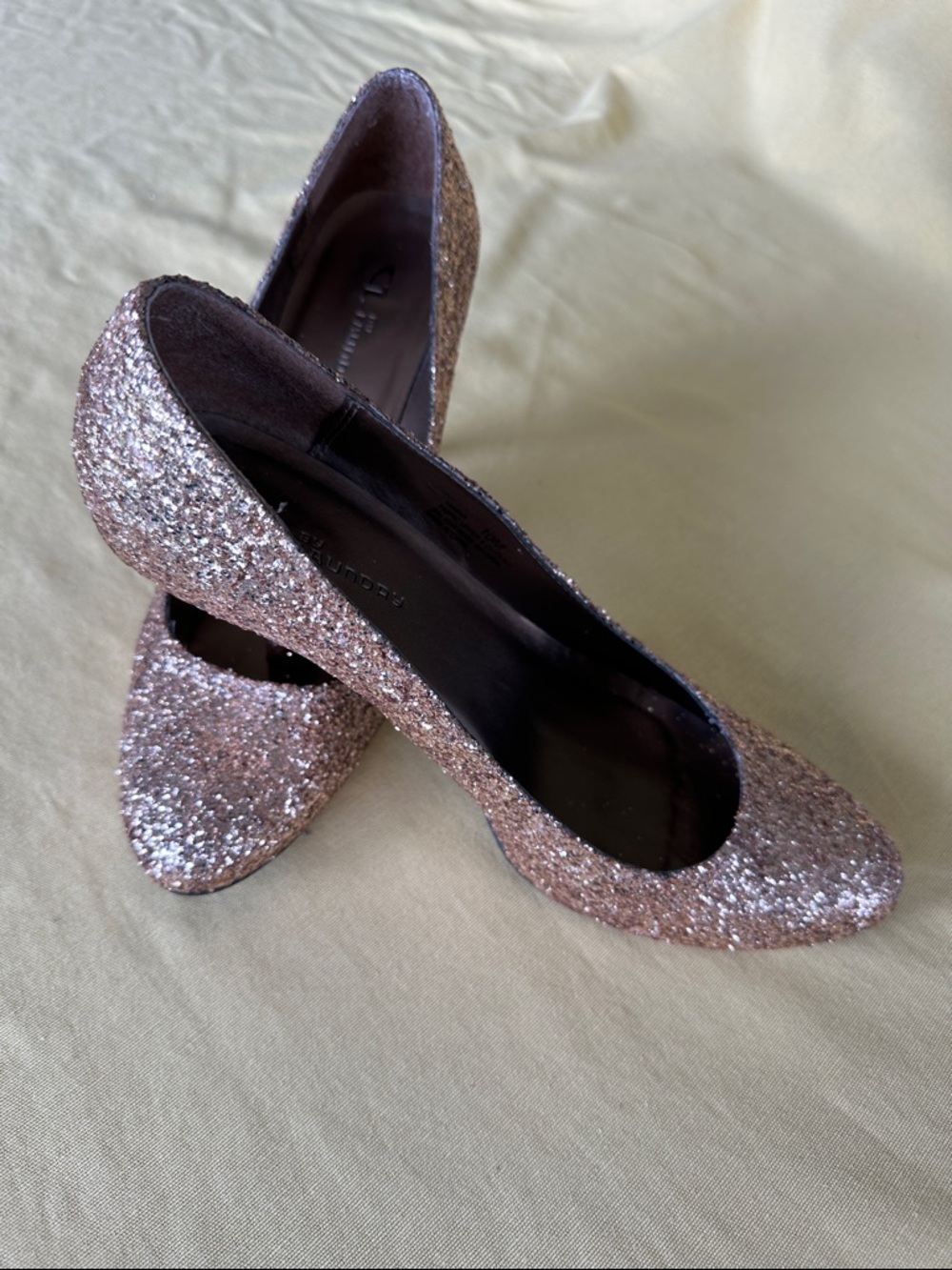 Custom Copper and Antique Gold Color Sequined Heels